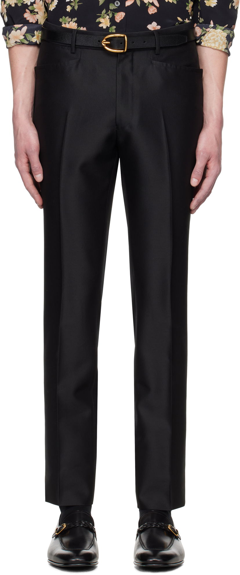Bukser Tom Ford Tom Ford Atticus Western Pocket Wool Silk Faille Trousers Sort | PLPW01-WSS17