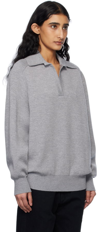 Sweater Khaite Khaite Jonas Cashmere Polo Sweater Grå | 9666727, 1