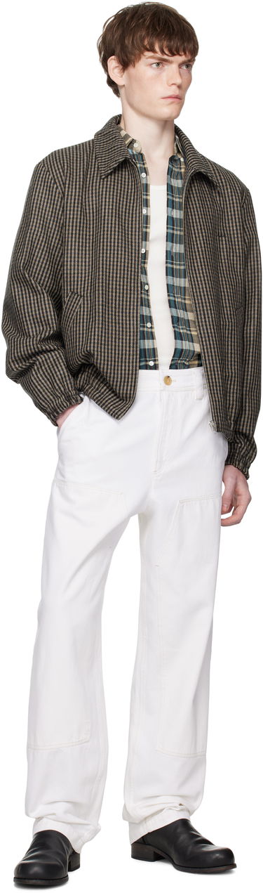 Jakke A.P.C. A.P.C. Gilbert Houndstooth Zip Jacket Brun | WOASP-M32018, 3