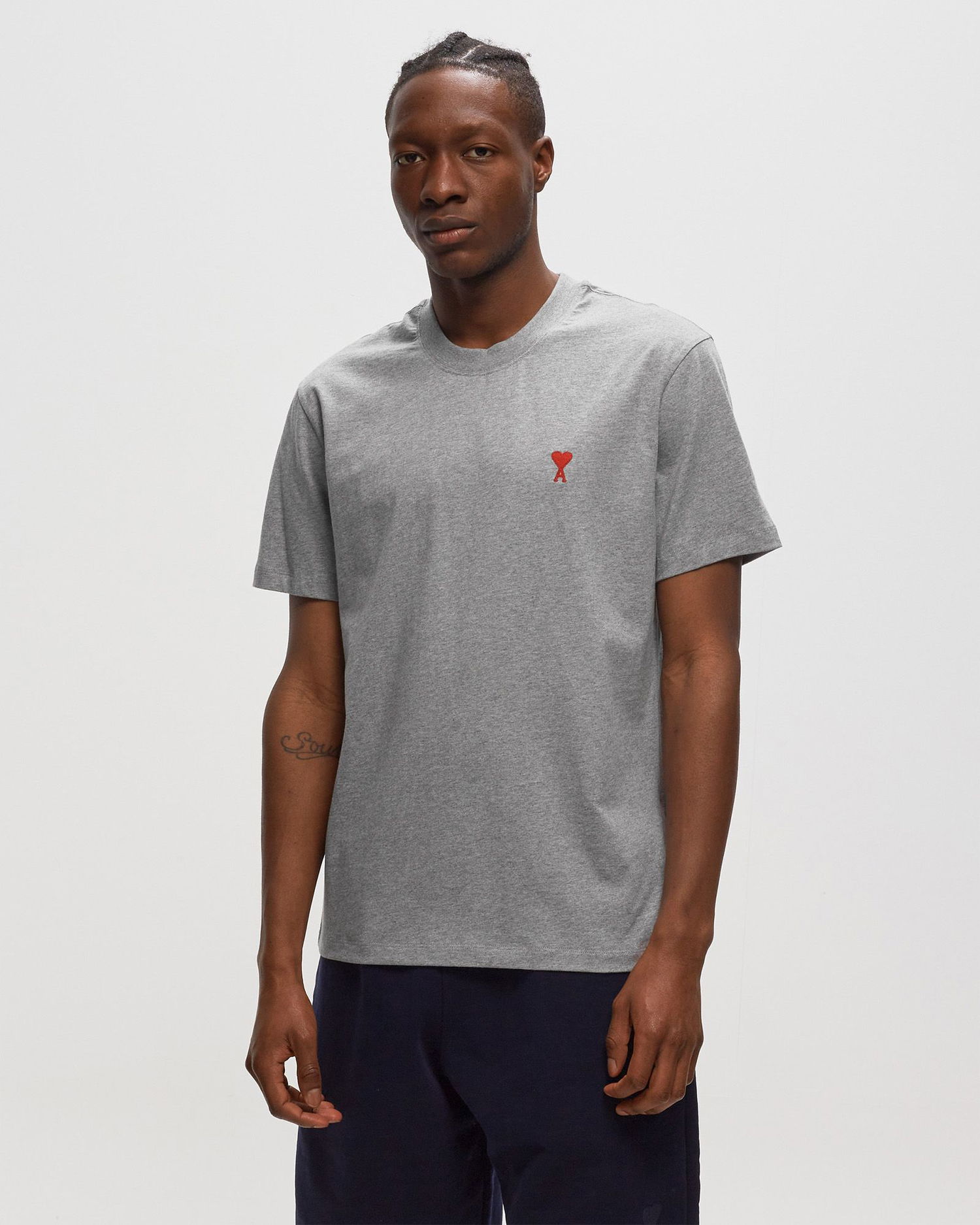 T-shirt AMI Small A Heart Tee Grå | BFUTS001-724-055, 1