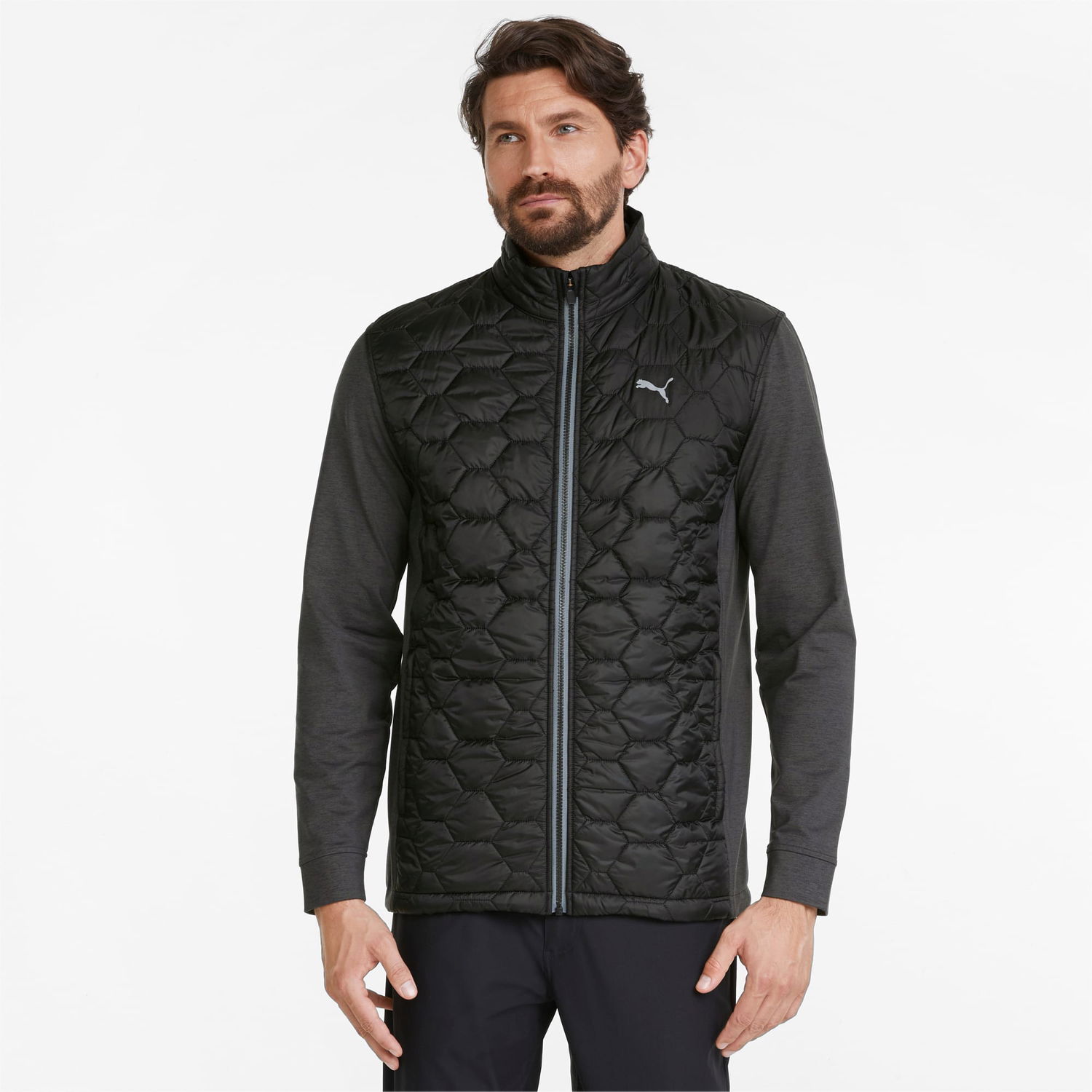 Jakke Puma Cloudspun WRMLBL Herren Golf Jacket Sort | 531099_01, 0