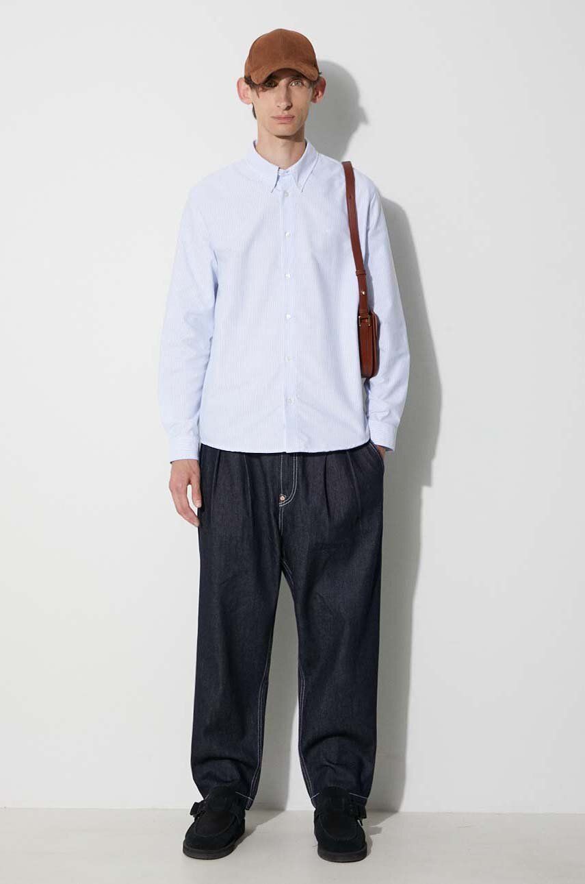 Skjorte A.P.C. Greg Shirt Turkis | COGUH-H12499, 1