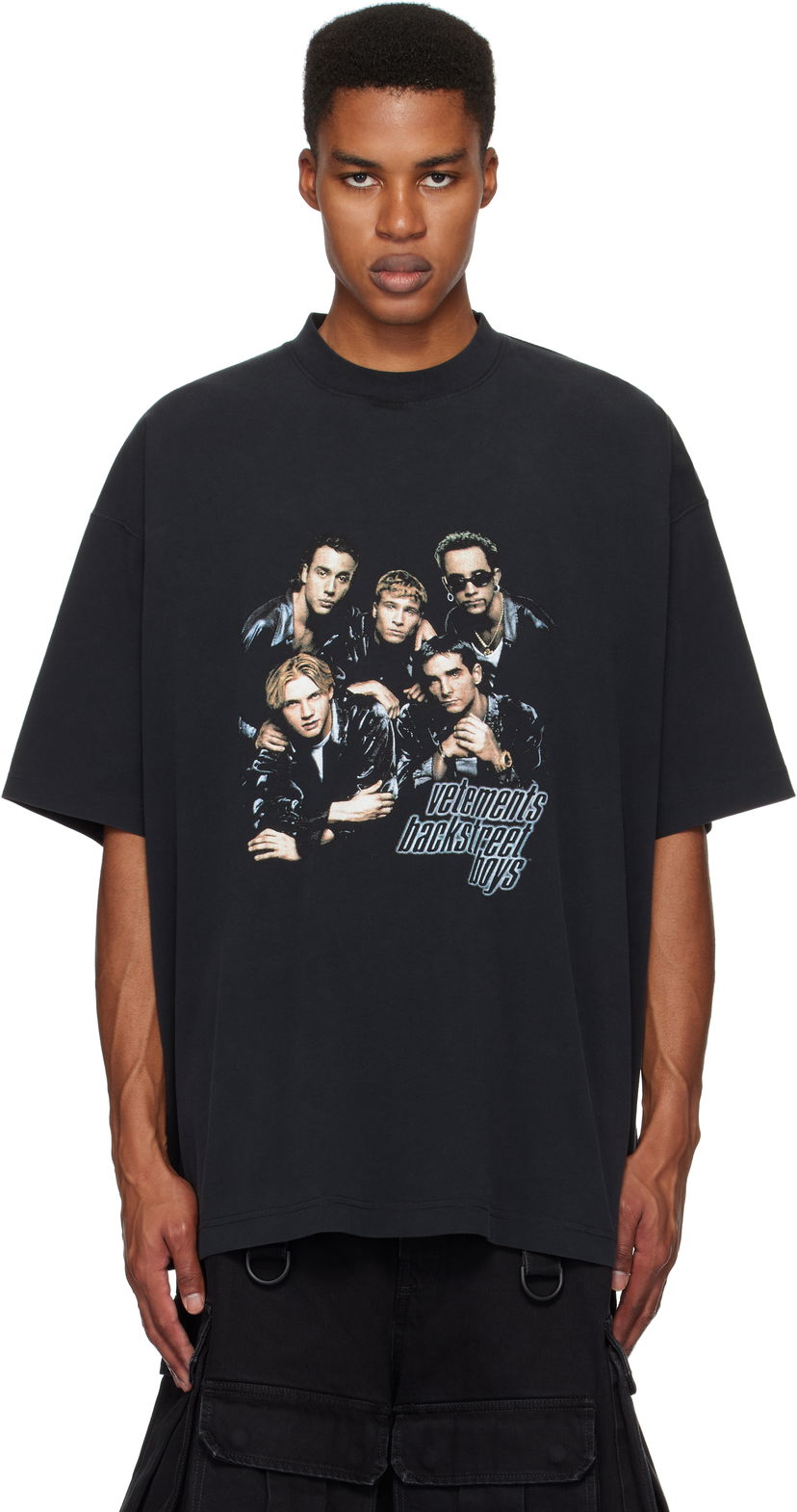 T-shirt VETEMENTS 'Backstreet Boys' Oversized Graphic T-Shirt Sort | UA66TR620B