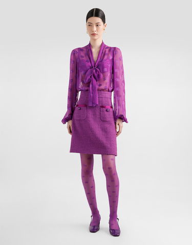 Nederdel Dolce & Gabbana Dolce & Gabbana Rachel Tweed Skirt Lilla | F4C0VTFMTACF0571, 1