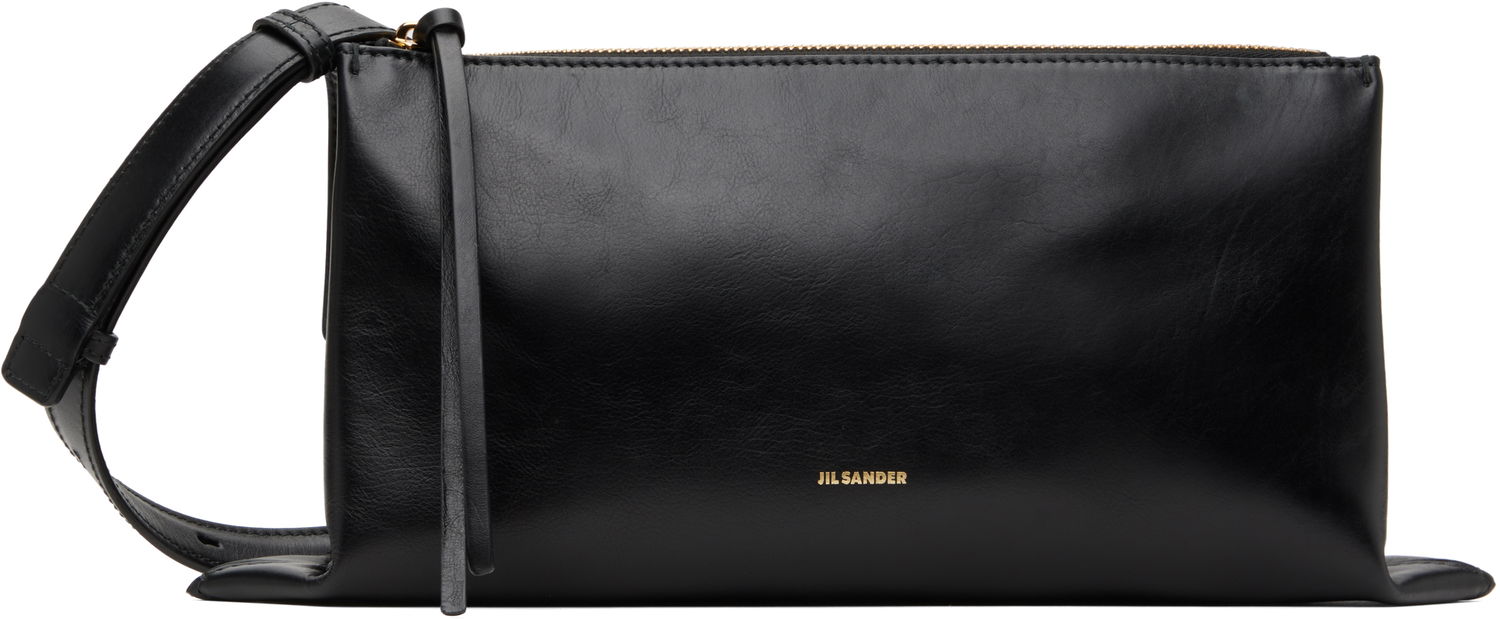Skuldertaske Jil Sander Jil Sander Empire Small Leather Shoulder Bag Sort | J07WD0051_P6569, 0