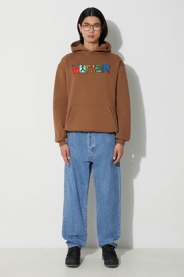 Sweatshirt Butter Goods Pullover Hoodie With Print Brun | BGQ3231803, 1