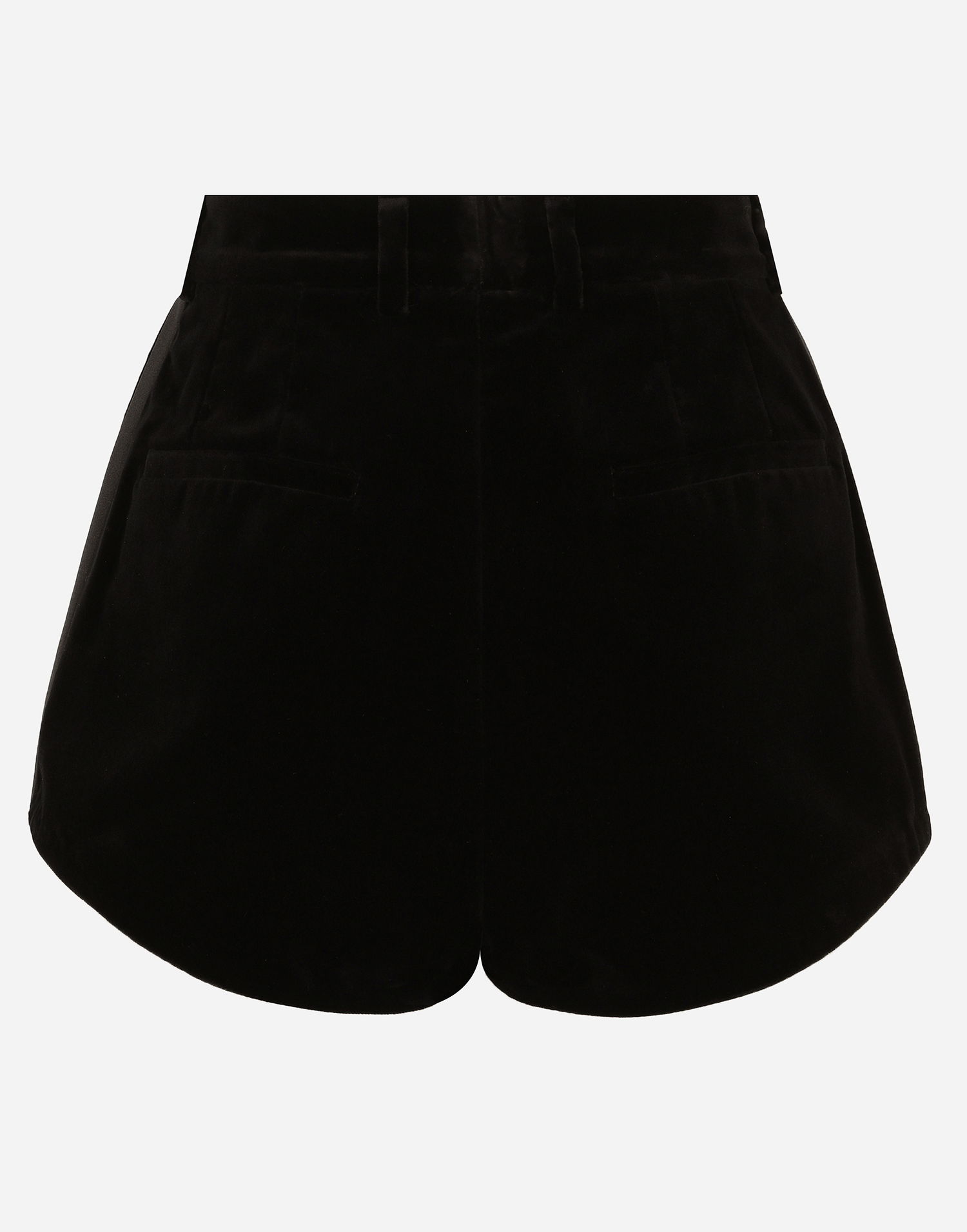 Shorts Dolce & Gabbana High-waisted Tuxedo Velvet Shorts Sort | FTC8HTFUVG7N0000, 1