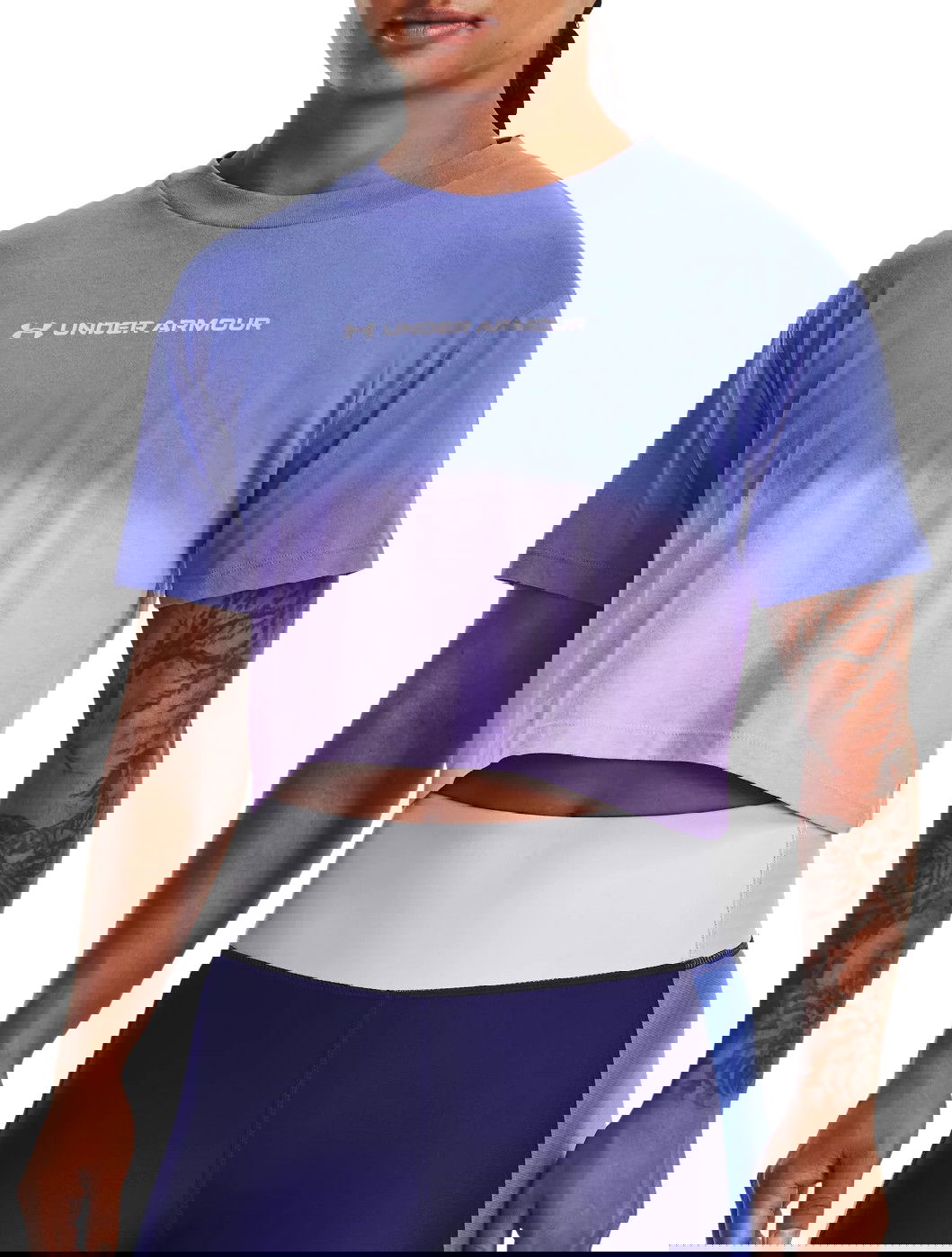 Crop top Under Armour DIP DYE CROP TEE Lilla | 1376750-495, 0