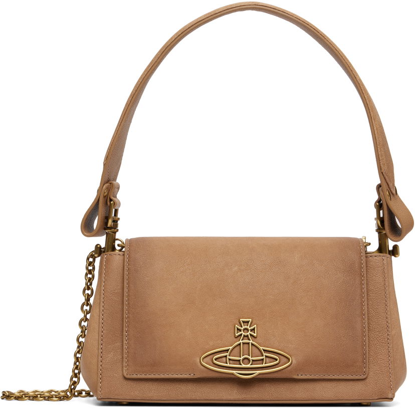 Skuldertaske Vivienne Westwood Vivienne Westwood Hazel Medium Shoulder Bag Beige | 4602000LW-L00A8-