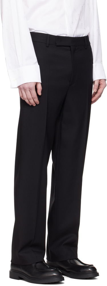 Bukser Marine Serre Marine Serre Virgin Wool Twill Pleated Trousers Sort | MPA069A RWOV0001, 1