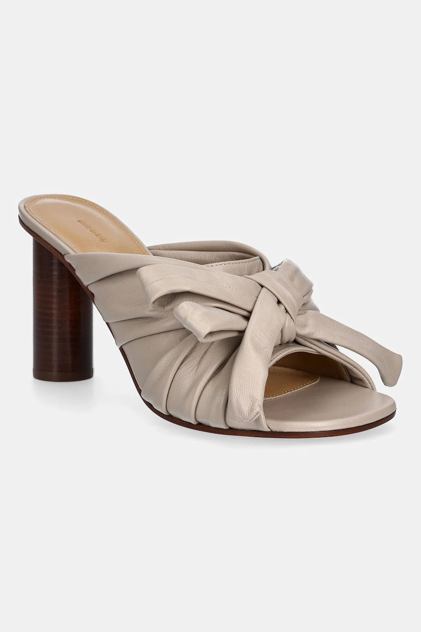 Sneakers og sko JW Anderson JW Anderson Knotted Heeled Mules Beige | SN0095.LA0161.190