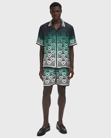 Skjorte Casablanca Cuban Collar Short Sleeve Shirt Grøn | MPF25-SH-003-04, 1