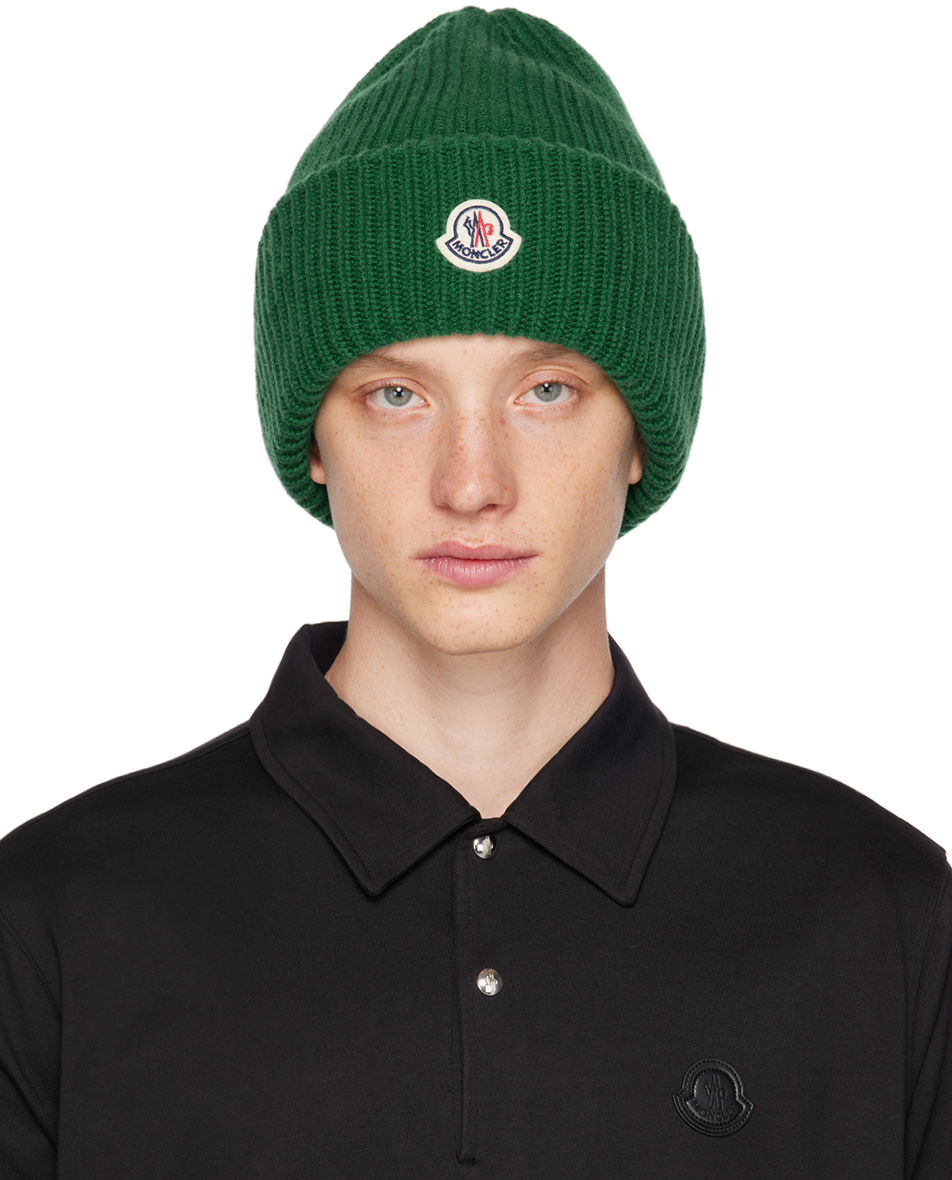 Beanie Moncler Rolled Brim Grøn | I20913B00066M1127, 0