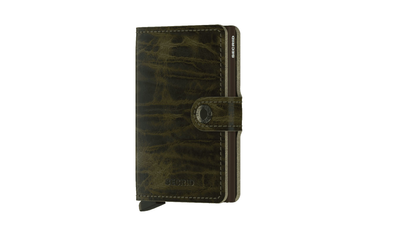 Tegnebog Secrid Miniwallet "Safiano Olive" Grøn | MSa-olive, 0