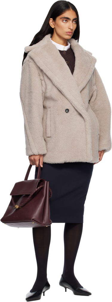 Frakker Max Mara Olga Plush Double-Breasted Coat Beige | 2521086032600, 3