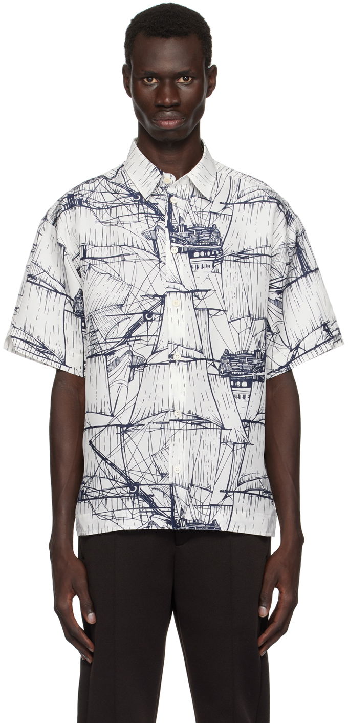 Skjorte FERRAGAMO Short Sleeved Shirt Hvid | 776026