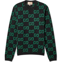 Sweater Gucci Jumbo GG Jacquard Crewneck Sort | 692900-XKCC5-1064, 1