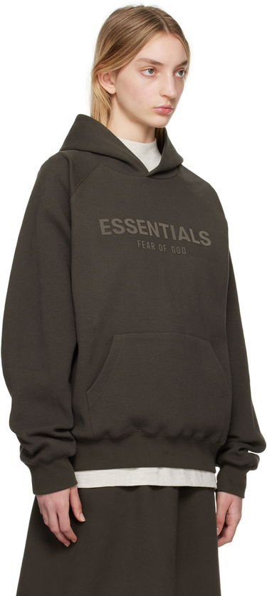 Sweatshirt Fear of God Fear of God ESSENTIALS Raglan Waffle Knit Hoodie Brun | 192BT224020F, 1