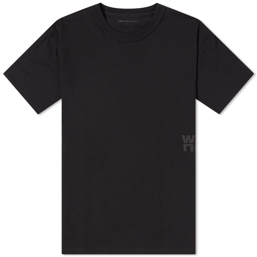 T-shirt Alexander Wang Rubberised Logo Cotton T-shirt Sort | 4CC3221357-001, 0