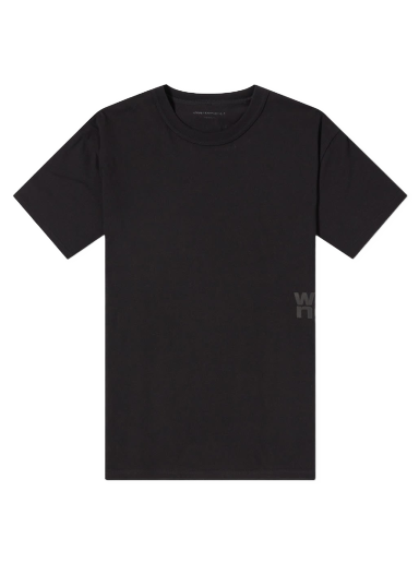 T-shirt Alexander Wang Rubberised Logo Cotton T-shirt Sort | 4CC3221357-001
