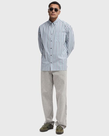 Skjorte A.P.C. Mateo Striped Button-Down Shirt Blå | COHEI-H12599-IAK, 1