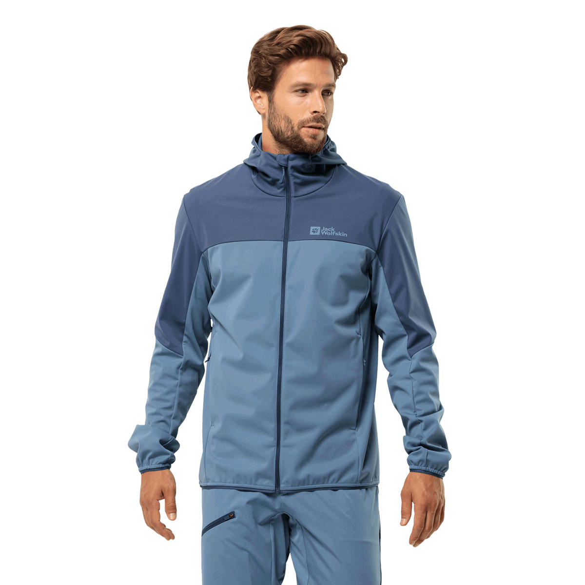 Jakke Jack Wolfskin Feldberg Hooded Softshell Jacket Blå | 1306923-1325, 0