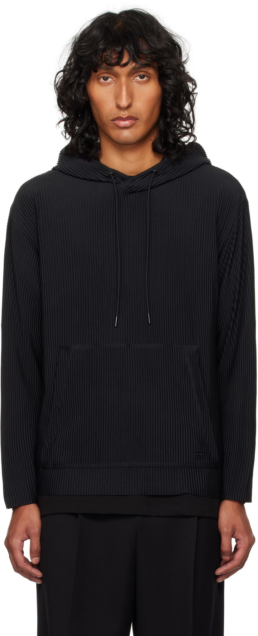 Sweatshirt BOSS Jersey Hoodie Sort | 50522131