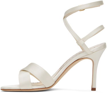 Tilbehør Manolo Blahnik Manolo Blahnik Tormenfa Heeled Sandals Hvid | 124-2486, 2