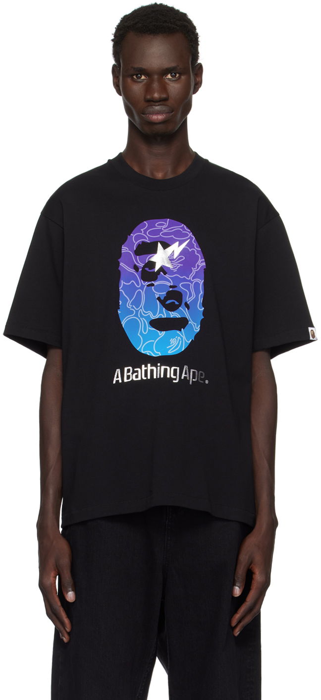 T-shirt BAPE Ape Head Relaxed Fit T-shirt Sort | 001TEK801321M