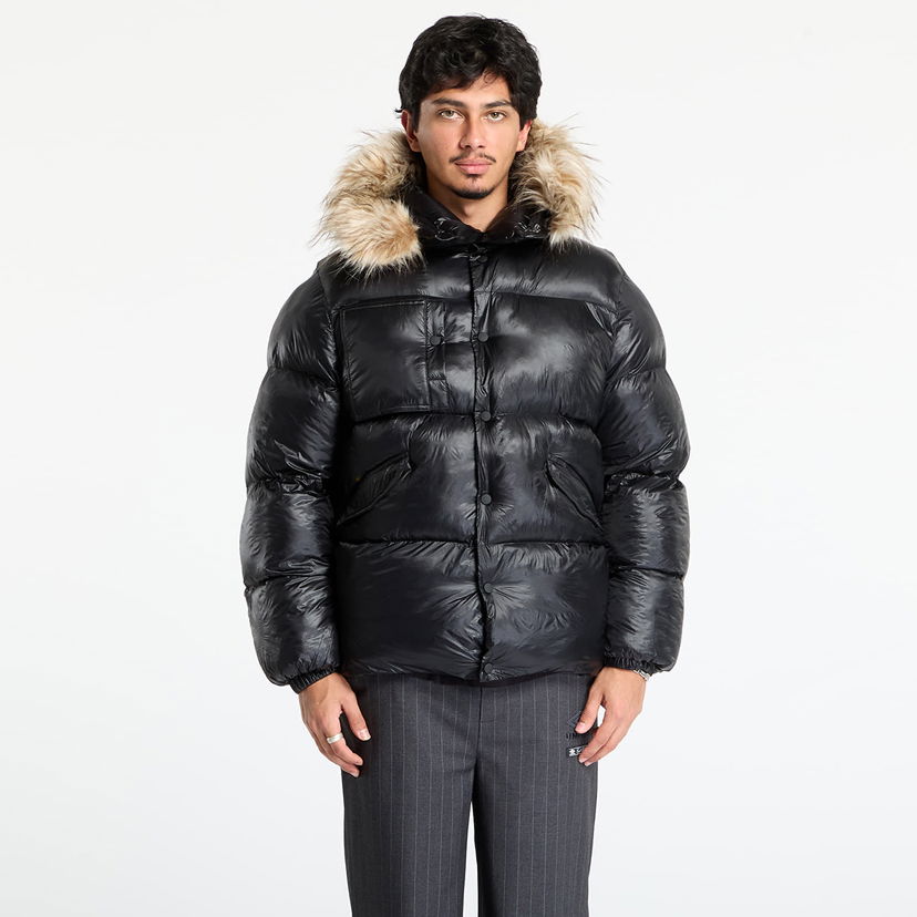 Puffer jakke Umbro Duemila Puffer Jacket with Faux Fur Hood Sort | UBMW0331FA206 BLK0001