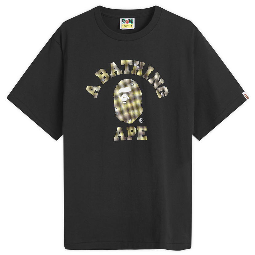 T-shirt BAPE Bitmap College T-Shirt Sort | 001TEK801039M-BLK