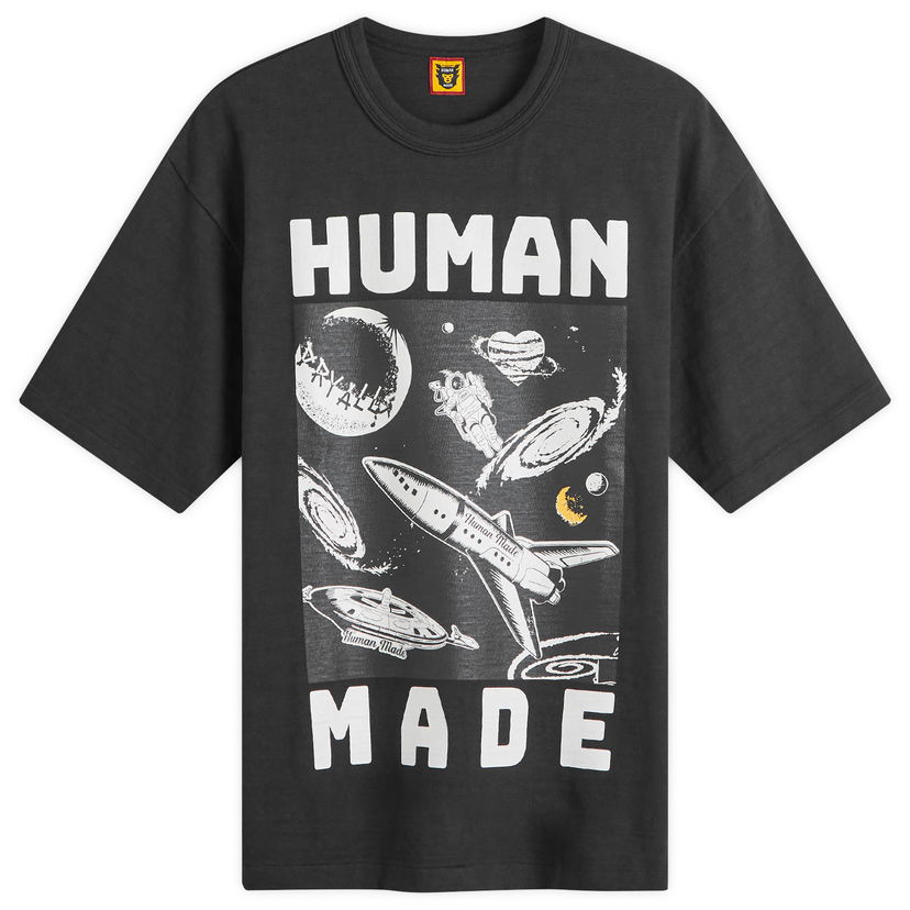 T-shirt Human Made Human Made Space Print T-Shirt Sort | HM27TE014-B
