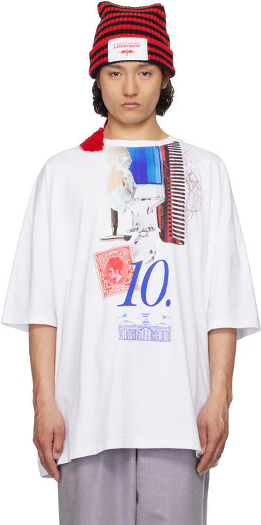 T-shirt Charles Jeffrey Loverboy Charles Jeffrey LOVERBOY Oversized '10' Year Graphic T-Shirt Hvid | 54100601, 0