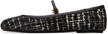 Sneakers og sko Gianvito Rossi Carla Tweed Ballerina Flats Sort | G22223-05GOM-BCP, 2