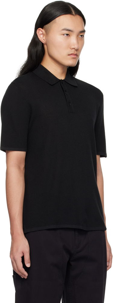 Polo skjorte rag & bone Harvey Knit Polo Shirt Sort | MBS22S018KI18, 4
