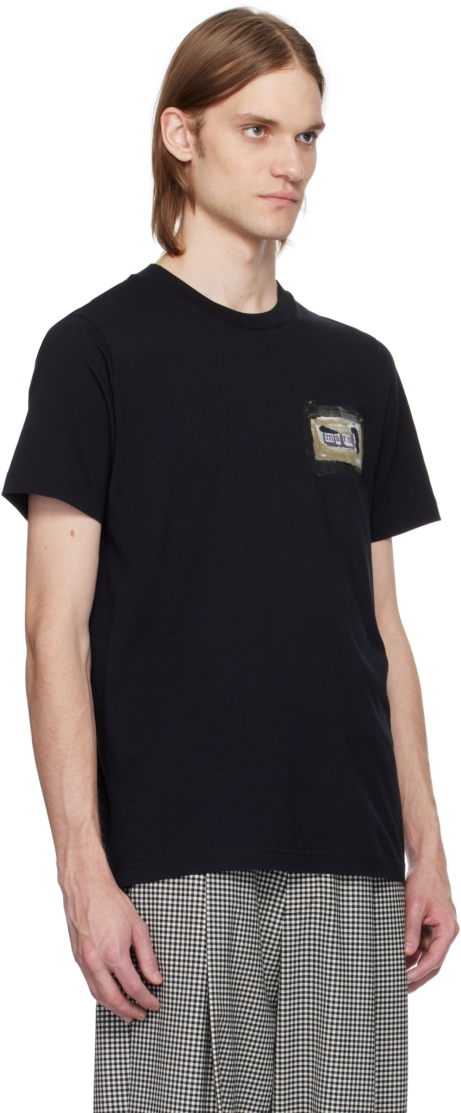 T-shirt Marni Marni Collage Print Cotton T-Shirt Sort | HUMU0198BP USCX92, 1