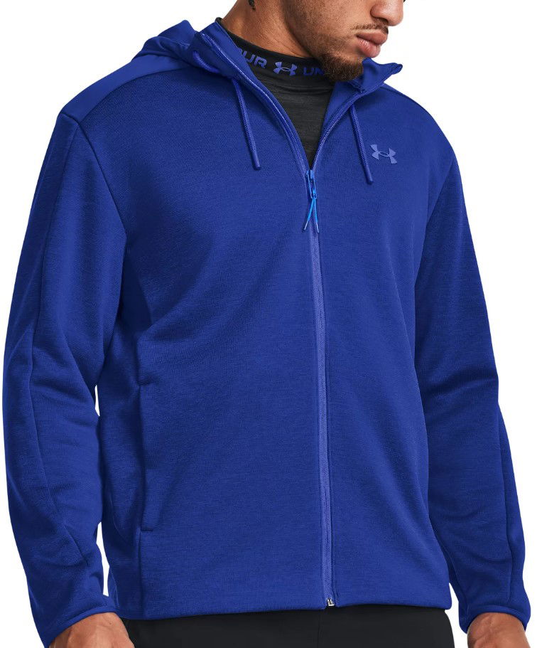 Sweatshirt Under Armour Essential Swacket Full-Zip Hoodie Blå | 1378824-400, 0