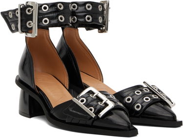 Sneakers og sko GANNI Buckle Open Cut Pumps Sort | S2891, 4