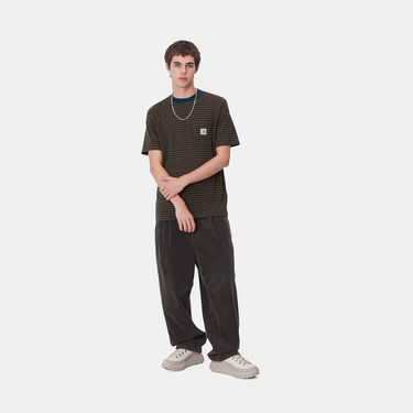 T-shirt Carhartt WIP Striped Pocket T-Shirt Brun | I033816_9, 2