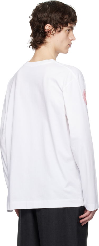 T-shirt Simone Rocha Simone Rocha Carnation Print Long Sleeve T-Shirt Hvid | 5194P32P32A-M 0569, 2