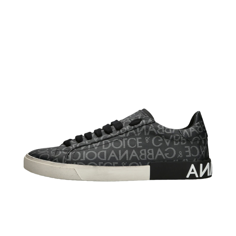 Sneakers og sko Dolce & Gabbana Portofino Vintage Black Grey Grå | CS2203-AM924-8B979
