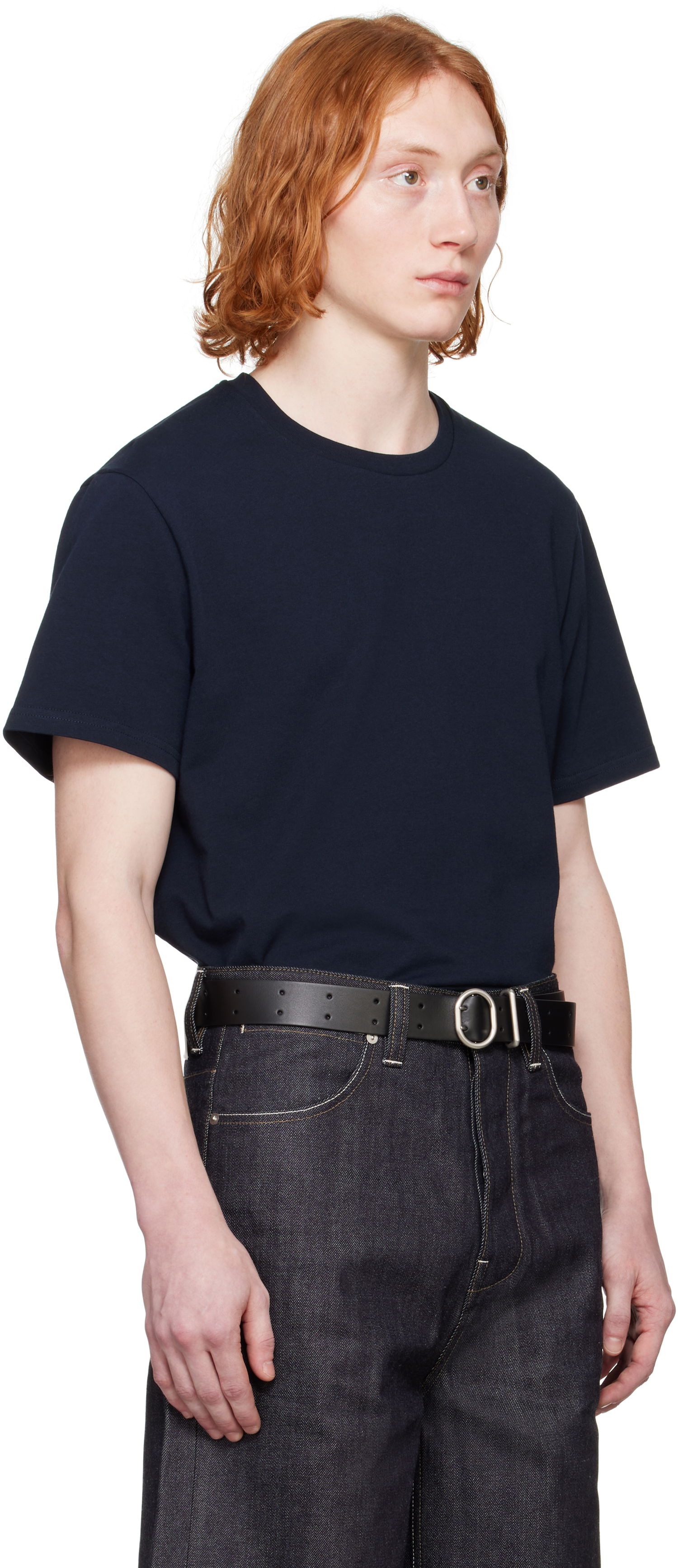 T-shirt Jil Sander Jil Sander Crewneck T-Shirt Mørkeblå | J47GC0153_J20103, 1