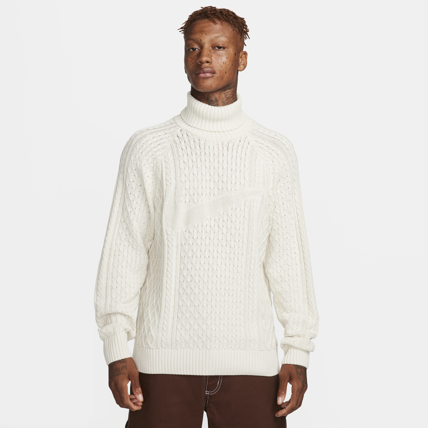 Sweater Nike Life Cable Knit Turtleneck Jumper Hvid | FB7770-072, 0