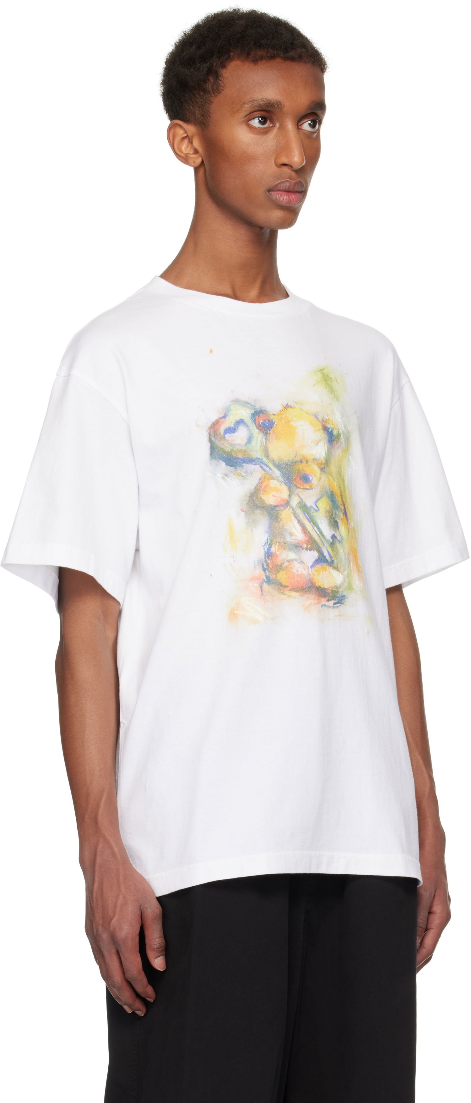 T-shirt We11done We11done Graphic Print T-Shirt Hvid | WD-TT3-24-752-U-WH, 1