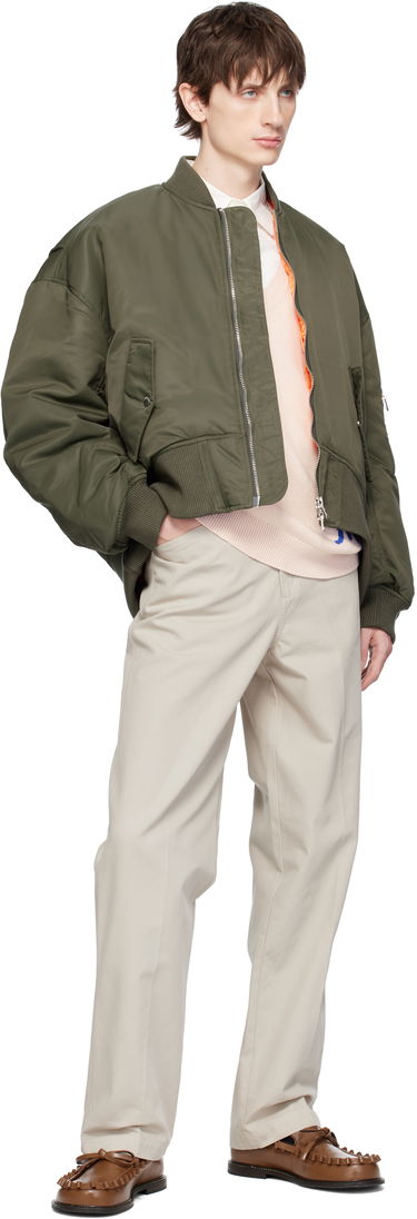 Bomberjakke JW Anderson JW Anderson Oversized Bomber Jacket with Curved Hem Grøn | JK0357-PG1696, 3