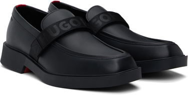 Sneakers og sko BOSS Hugo Black Leather Loafers Sort | 50536228, 3