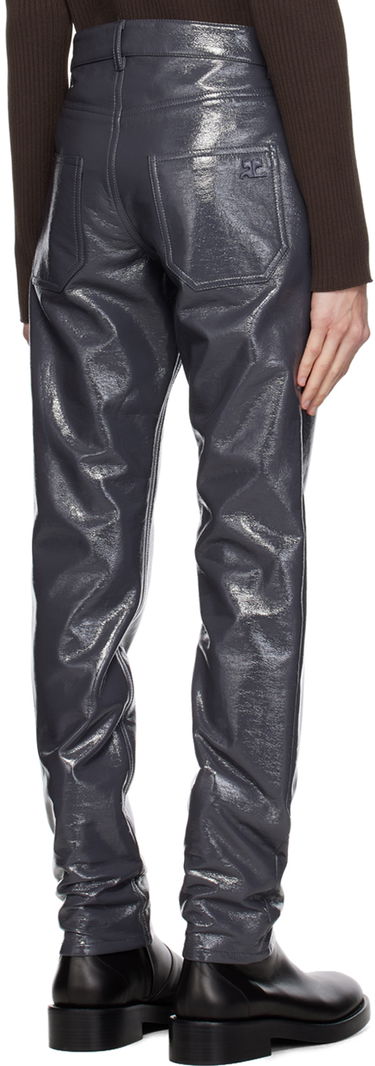 Jeans Courrèges Crinkled Slim-Fit Trousers Grå | 123CPA022VY0014, 2