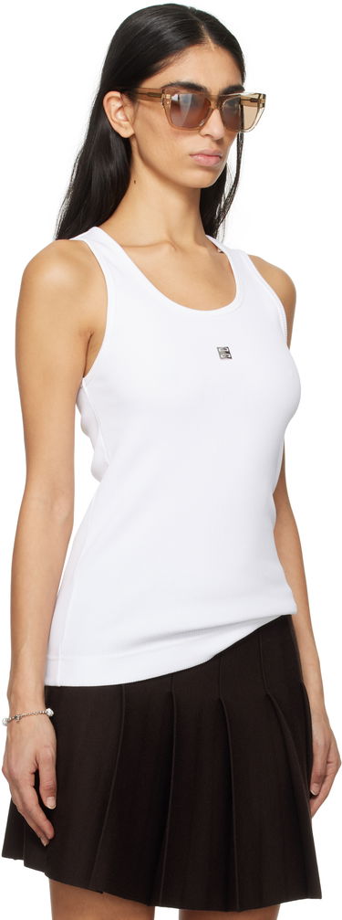 Tanktop Givenchy Sleeveless 4G Logo Tank Top Hvid | BW70CH3YHY100, 1