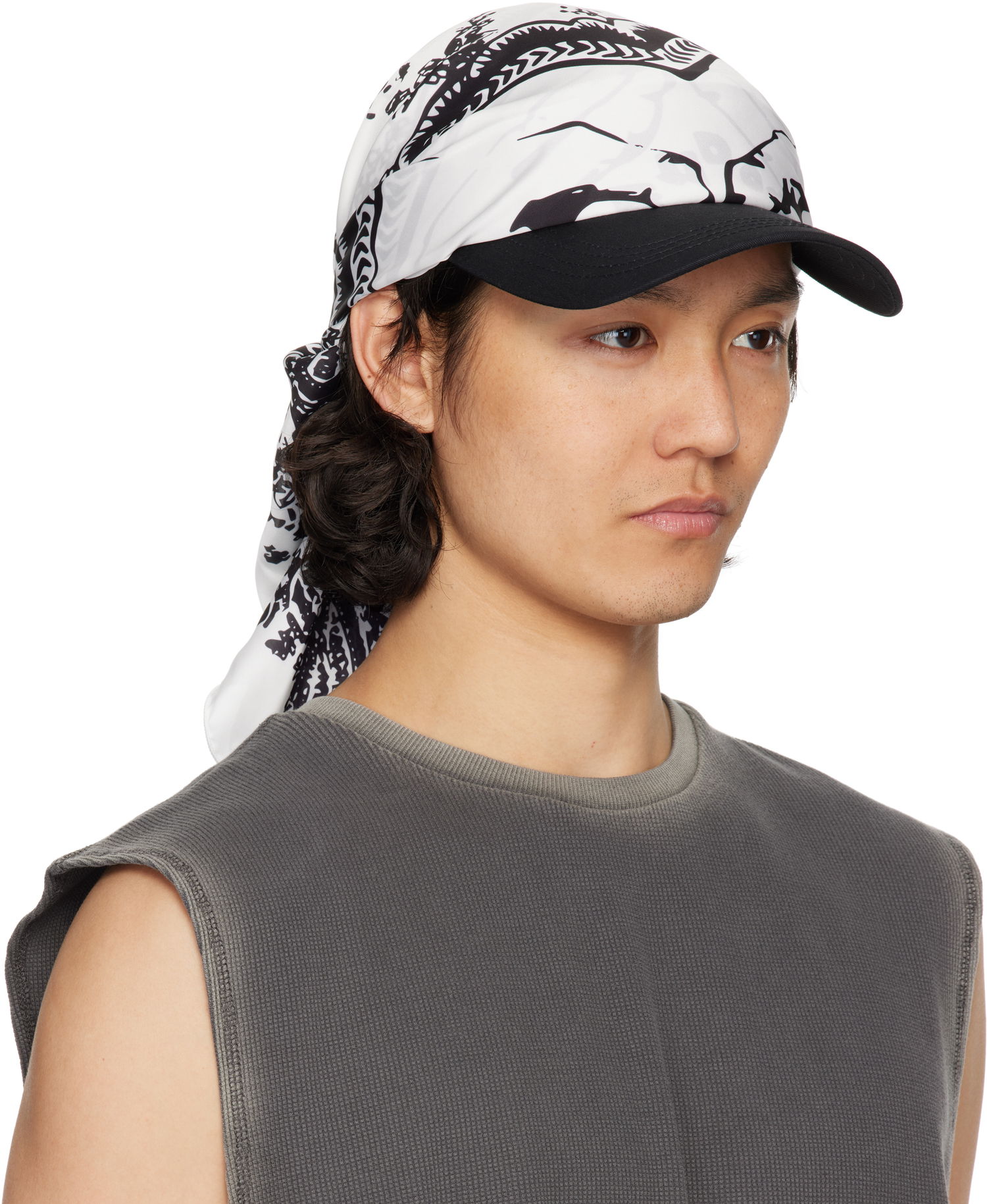 Kasket We11done We11done Bandana Scarf Cap Sort | WD-AH1-25-435-U-WH, 1