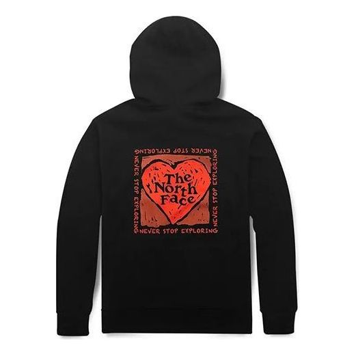 Sweatshirt The North Face Graphic Hoodie With Red Logo Sort | NF0A81MS-JK3